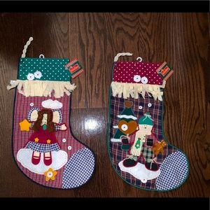 Applause Dakin HomeSpun Christmas stockings